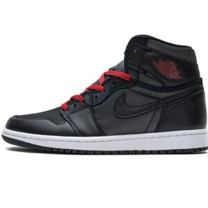 Air Jordan 1 Retro High Black Satin Gym Red 555088-060