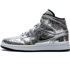 Air Jordan 1 Mid SE Disco Metallic Silver (W) CU9304-001