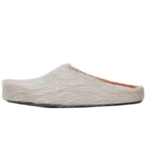 Marni Long hair Calfskin Fussbett Sabot Grey SBMR000600P412200N15