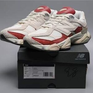 New Balance 9060 Red Cream Sneakers