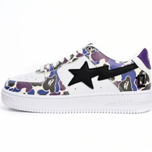 A Bathing Ape Bape Sta Low White Purple Color Spray 1J22 291 004