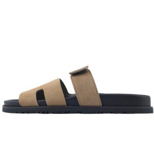 Hermes flat flip flops Khaki