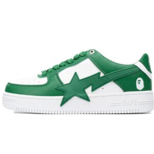 A Bathing Ape Bape Sta Low White Green Star OZXSHM 191 306M