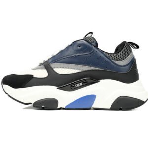 Dior White, Blue, & Black 'B22' Sneakers White Blue