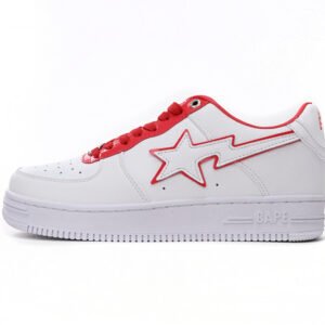 A Bathing Ape Bape Sta Low White Red Border 1J30-291-017