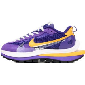 Sacai x Nike VaporWaffle Sesame Purple, White, and Yellow DV1363-103