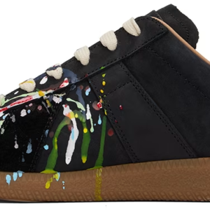 Maison Margiela Black Paint Replica Sneakers