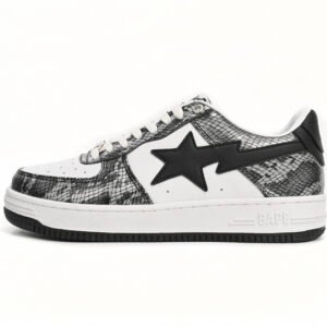 A Bathing Ape Bape Sta Low Black Black Snake Skin 1180 191 009