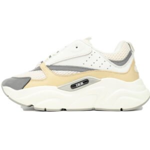 Dior White, Blue, & Black 'B22' Sneakers Cream