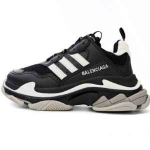 Adidas x Balenciaga Triple S Black And White Bars 712764 W2ZB2 1090