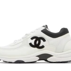 Chanel Low Top Trainer Suede White Black