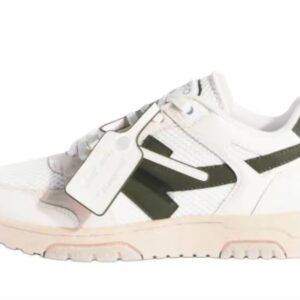 OFF-WHITE Slim Out Of Office Sneakers In White-military Green
