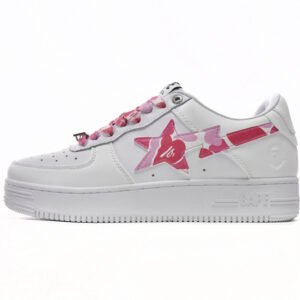 A Bathing Ape Bape Sta Low White Red Camouflage 1H20-191-045