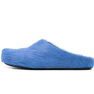 Marni Long hair Calfskin Fussbett Sabot Blue SBMR000600P412200B50