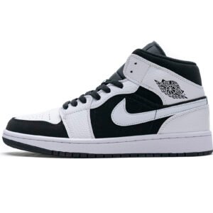 Air Jordan 1 Mid White Black 554724-113