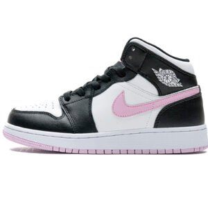 Air Jordan 1 Mid White Black Light Arctic Pink (GS) 555112-103