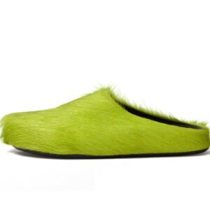 Marni Long hair Calfskin Fussbett Sabot Green SBMR000600P412200V07