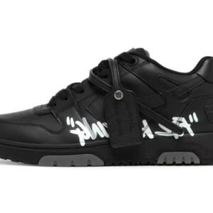 OFF-WHITE Out Of Office OOO "For Walking" Low Tops Black White