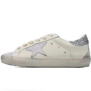 Golden Goose Super Star 'Sparkling Silver Heel'
