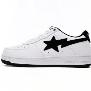 A Bathing Ape Bape Sta Low White And Black Tick 1173-191-912