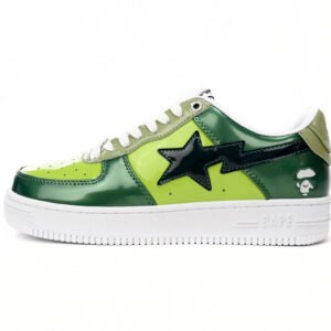 A Bathing Ape Bape Sta Low Black Green Mirror Surface 1H20 190 046