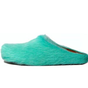 Marni Long hair Calfskin Fussbett Sabot Green SBMR000600P412200V38