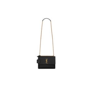 SUNSET MEDIUM CHAIN BAG IN SMOOTH LEATHER