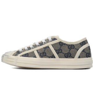 Gucci canvas shoes shell gray
