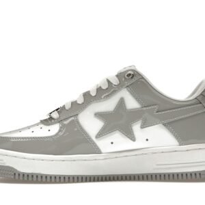 A Bathing Ape Bape Sta Patent Leather White Grey (2023)