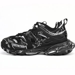 Balenciaga Tess S.Black Black-And-White Painting 542023 W3SR2 2315