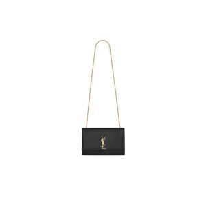 KATE MEDIUM CHAIN BAG IN GRAIN DE POUDRE EMBOSSED LEATHER